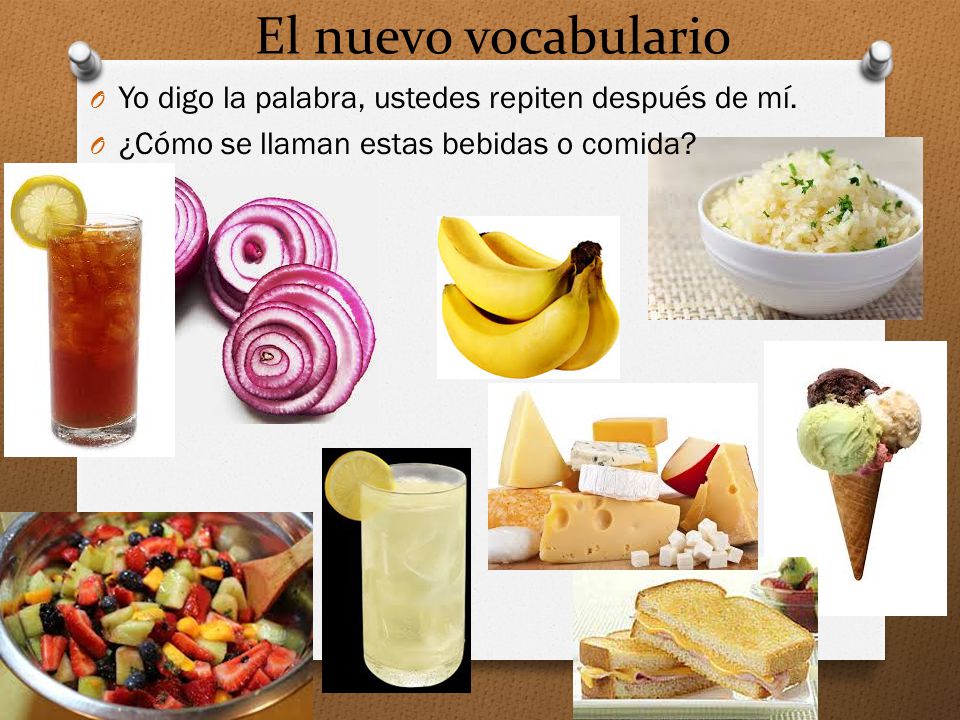 El nuevo vocabulario Yo digo la palabra, ustedes repiten después de mí.