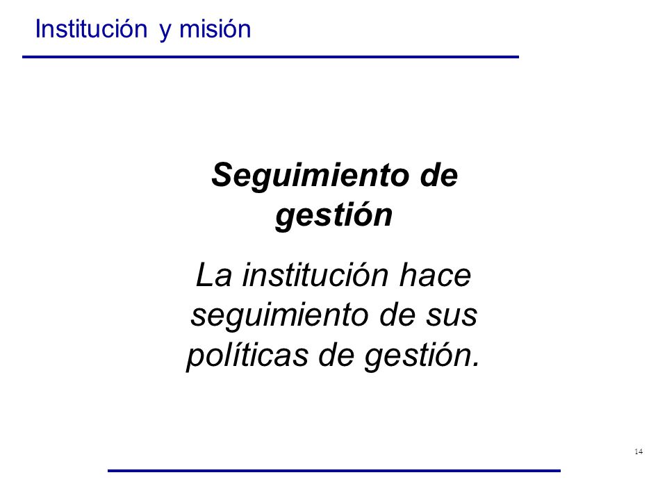 Seguimiento de gestión