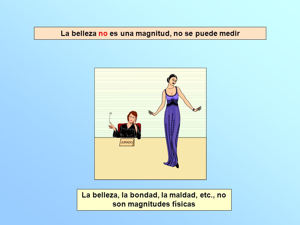 La belleza no es una magnitud, no se puede medir