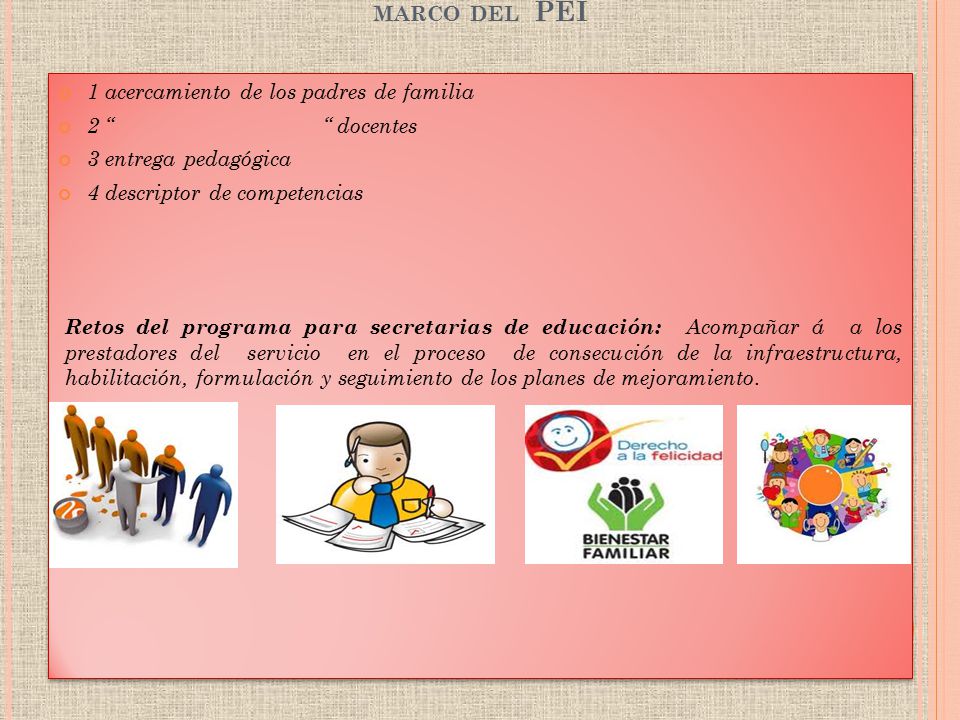 retos para los centros institucionales educativos en el marco del PEI