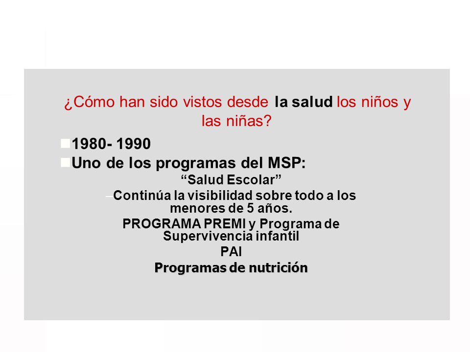 ¿Cómo han sido vistos desde la salud los niños y las niñas