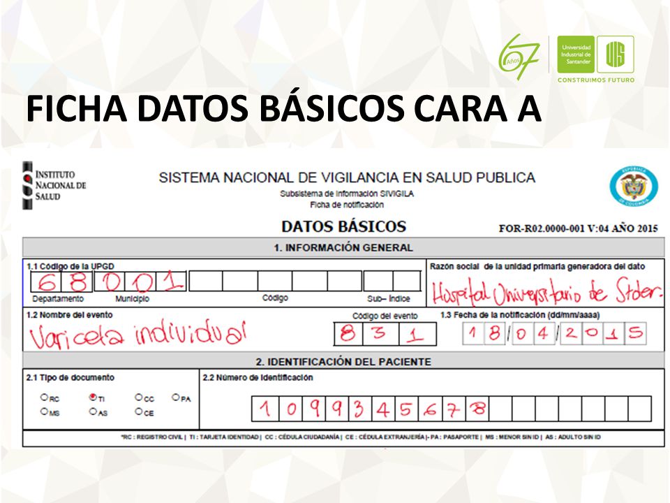 FICHA DATOS BÁSICOS CARA A