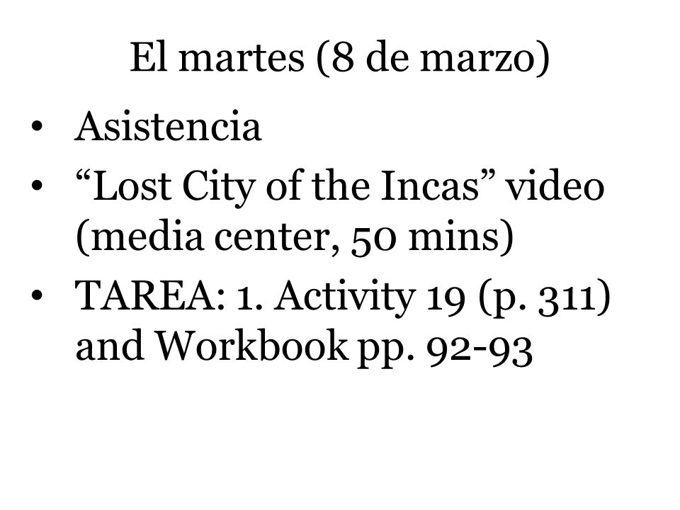 Lost City of the Incas video (media center, 50 mins)