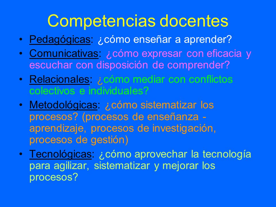 Competencias docentes