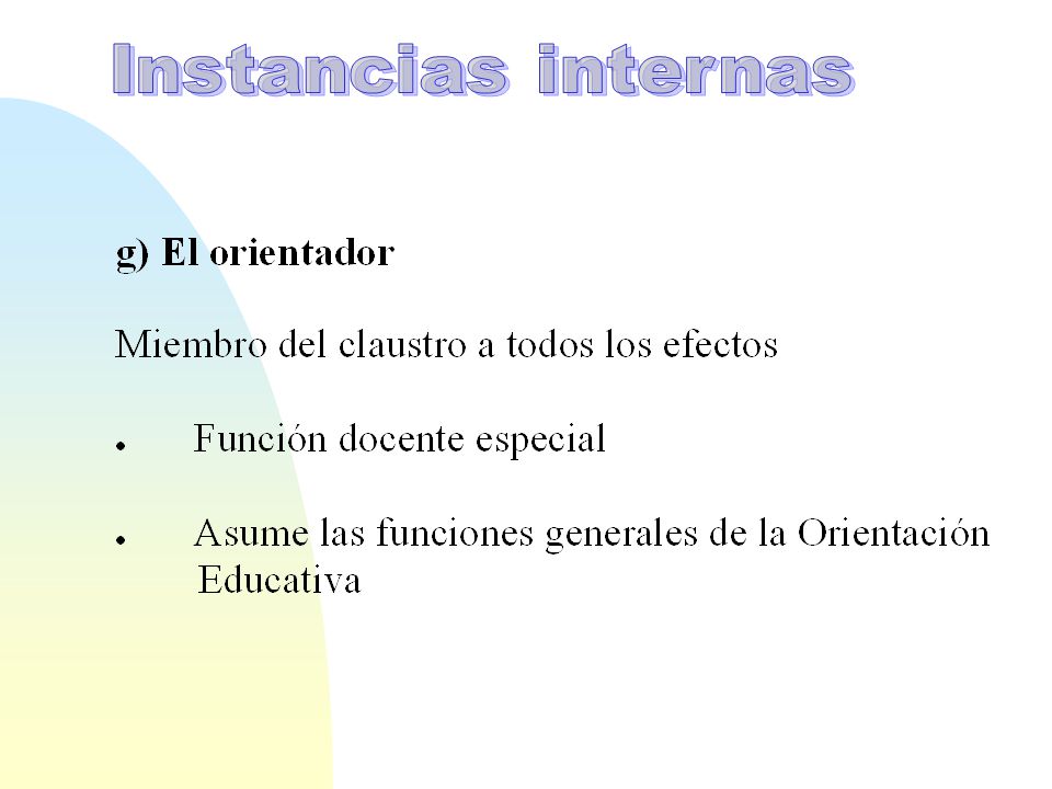 Instancias internas