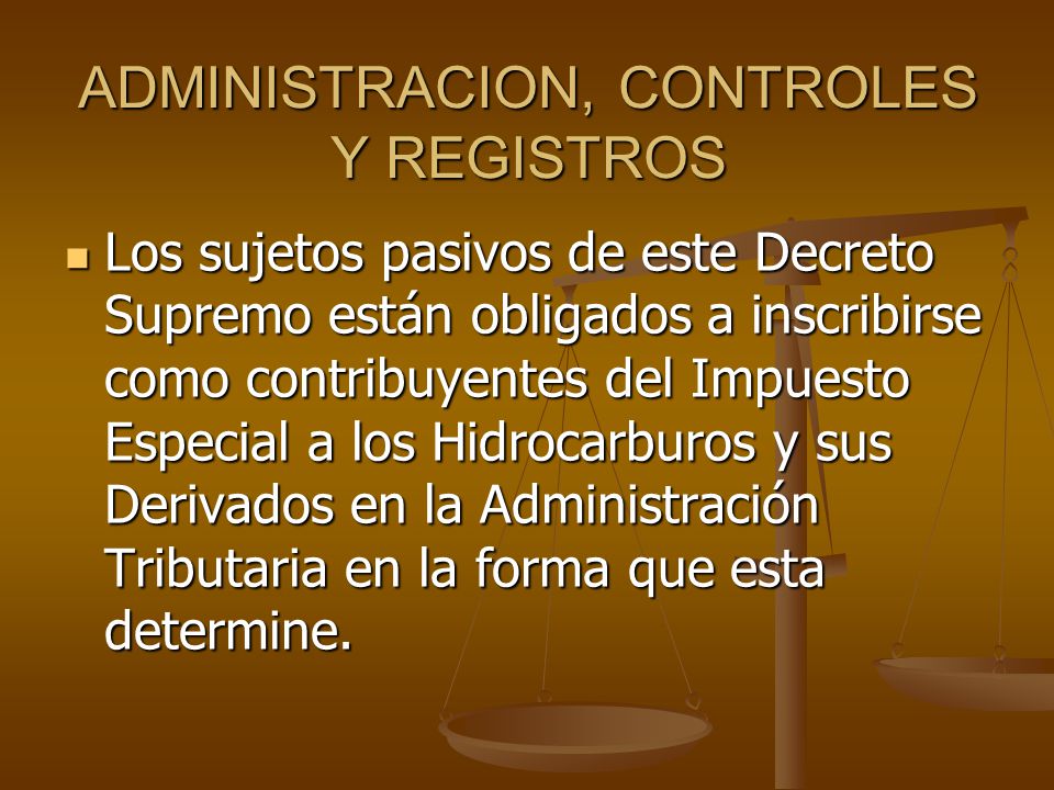 ADMINISTRACION, CONTROLES Y REGISTROS