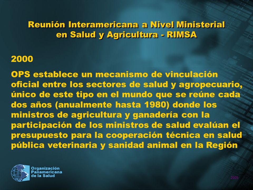 Reunión Interamericana a Nivel Ministerial en Salud y Agricultura - RIMSA