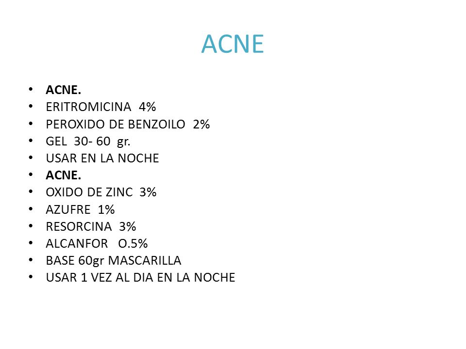 ACNE ACNE. ERITROMICINA 4% PEROXIDO DE BENZOILO 2% GEL gr.