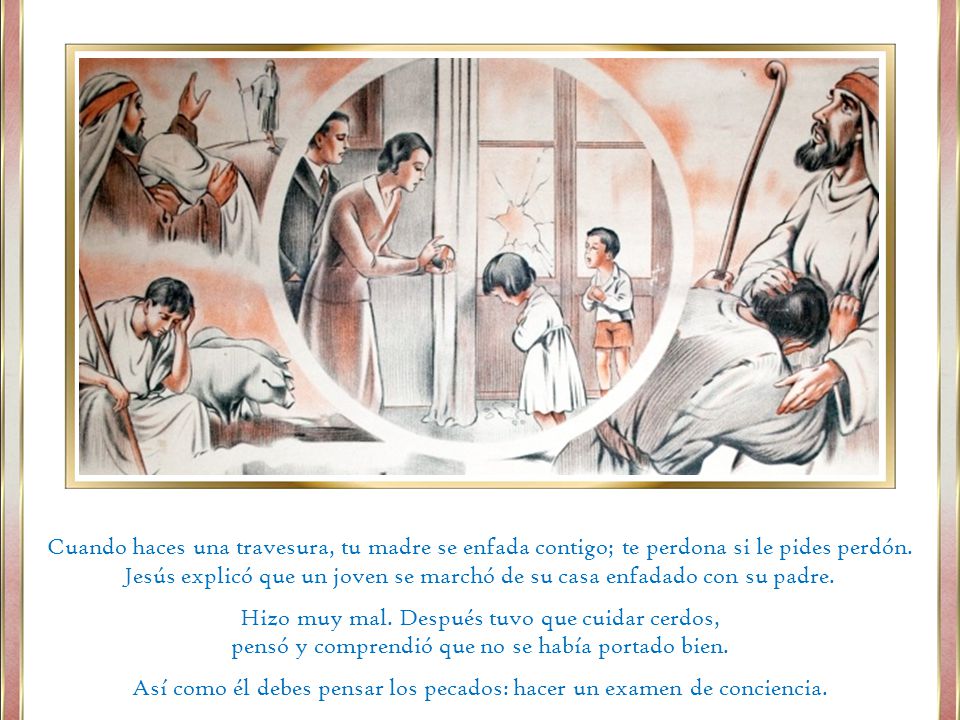 Jesús explicó que un joven se marchó de su casa enfadado con su padre.