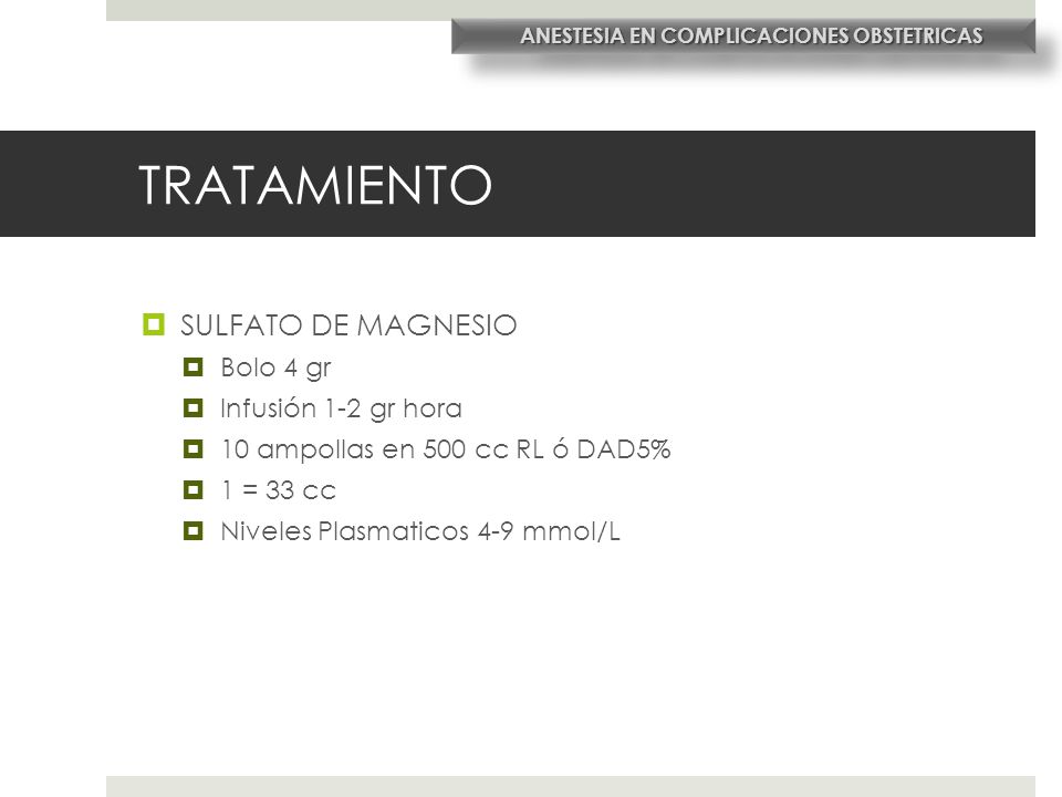 ANESTESIA EN COMPLICACIONES OBSTETRICAS