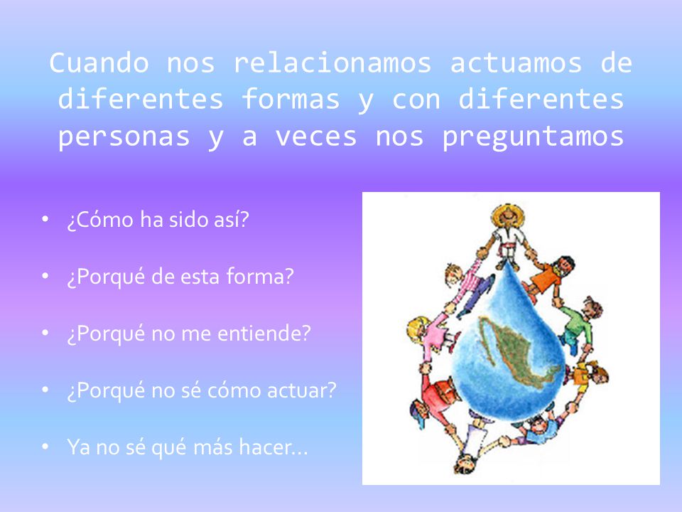 Cuando nos relacionamos actuamos de diferentes formas y con diferentes personas y a veces nos preguntamos