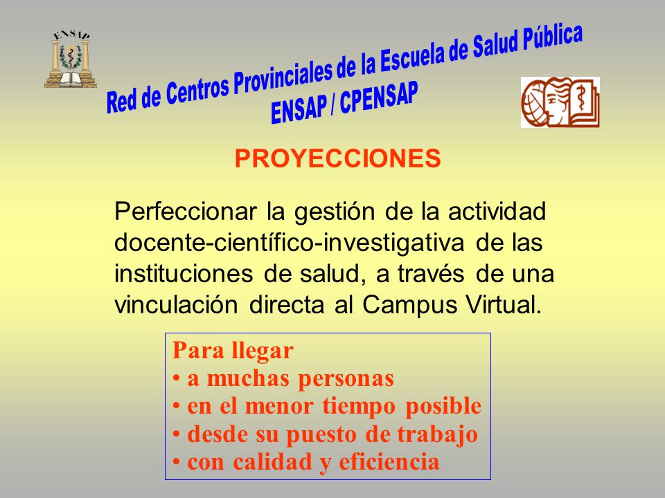 Red de Centros Provinciales de la Escuela de Salud Pública