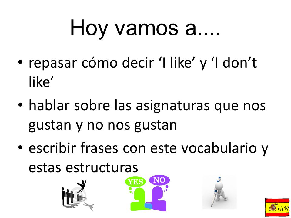 Hoy vamos a.... repasar cómo decir ‘I like’ y ‘I don’t like’