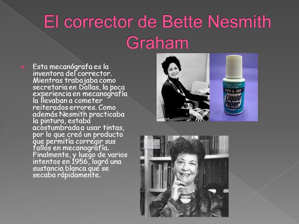 El corrector de Bette Nesmith Graham