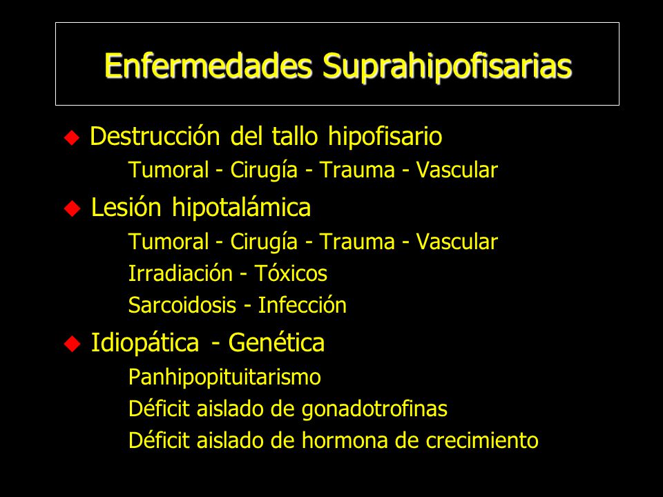 Enfermedades Suprahipofisarias