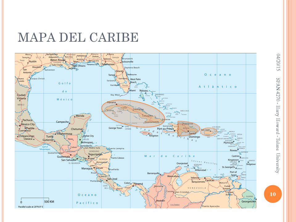 MAPA DEL CARIBE 04/20/15 SPAN Harry Howard - Tulane University