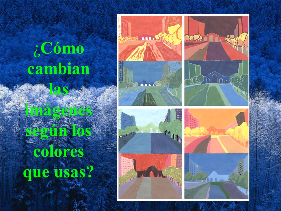 ¿Cómo cambian las imágenes según los colores que usas