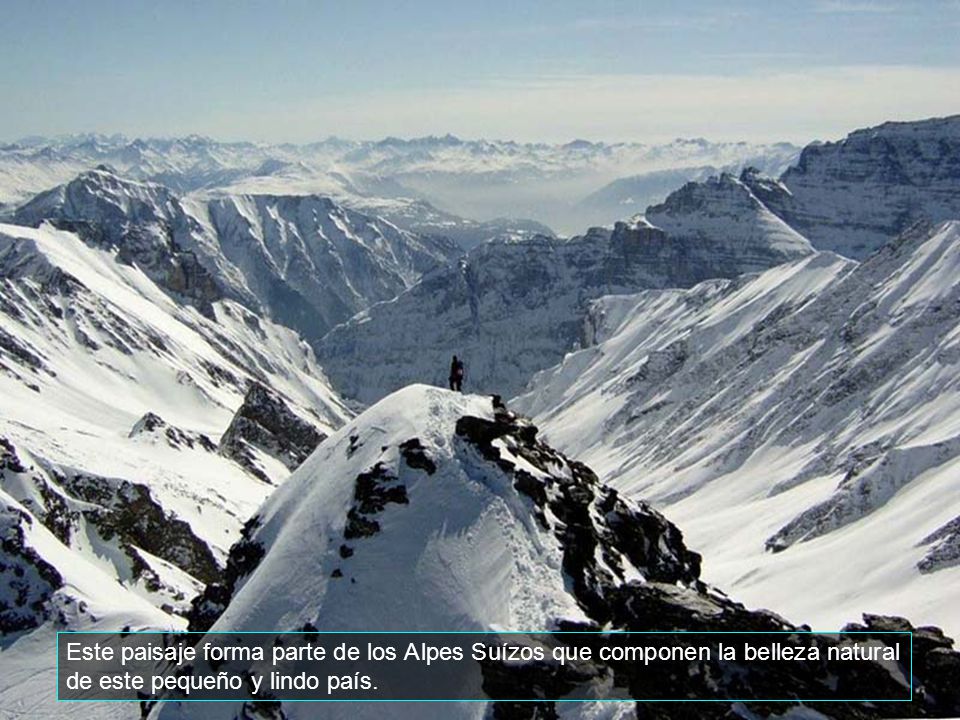 Este paisaje forma parte de los Alpes Suízos que componen la belleza natural de este pequeño y lindo país.