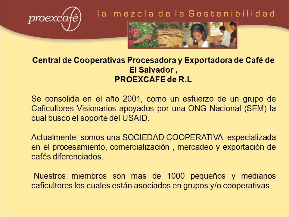 Central de Cooperativas Procesadora y Exportadora de Café de El Salvador ,