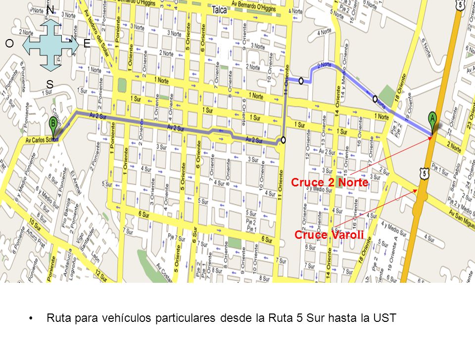 N O. N. E. S. Cruce 2 Norte. Cruce Varoli.