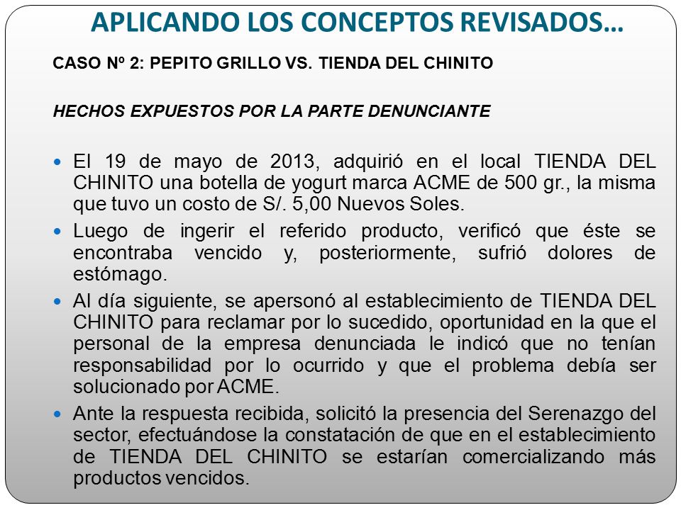 APLICANDO LOS CONCEPTOS REVISADOS…