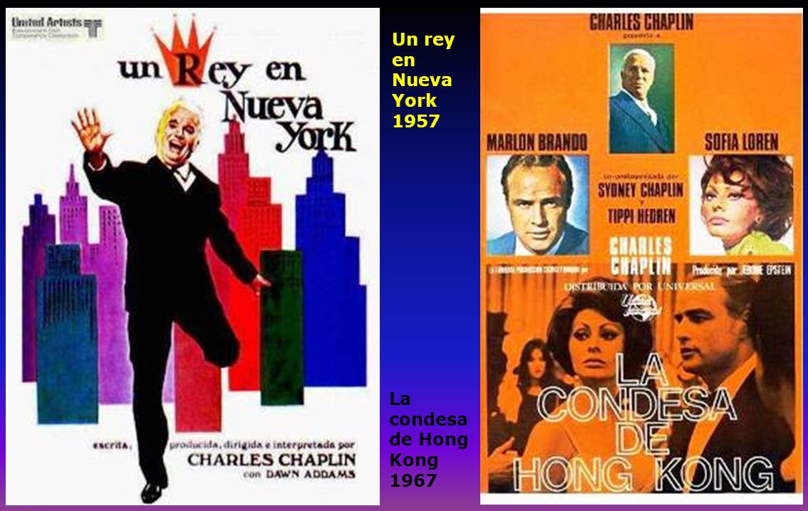 Un rey en Nueva York 1957 La condesa de Hong Kong 1967
