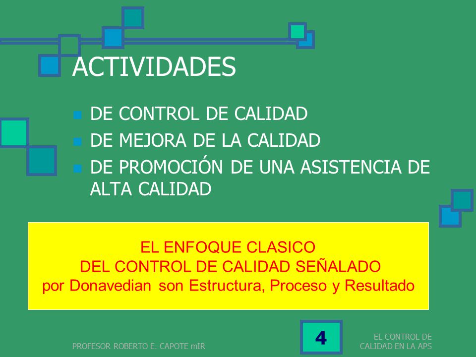 ACTIVIDADES DE CONTROL DE CALIDAD DE MEJORA DE LA CALIDAD