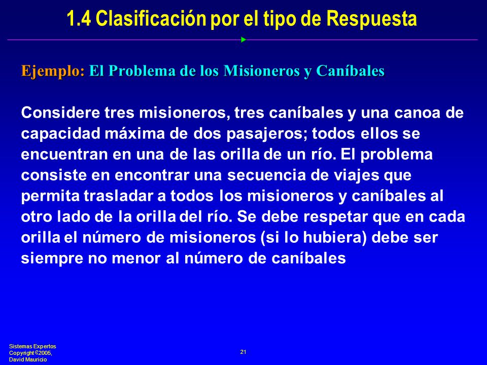 1.4 Clasificación por el tipo de Respuesta