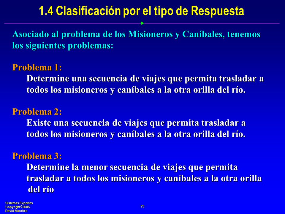 1.4 Clasificación por el tipo de Respuesta