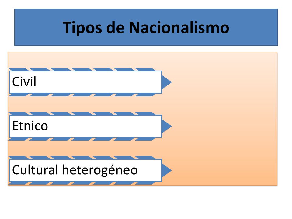 Tipos de Nacionalismo Civil Etnico Cultural heterogéneo