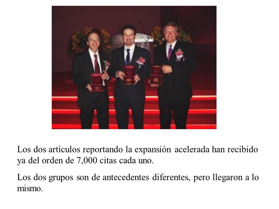 Los dos artículos reportando la expansión acelerada han recibido ya del orden de 7,000 citas cada uno.