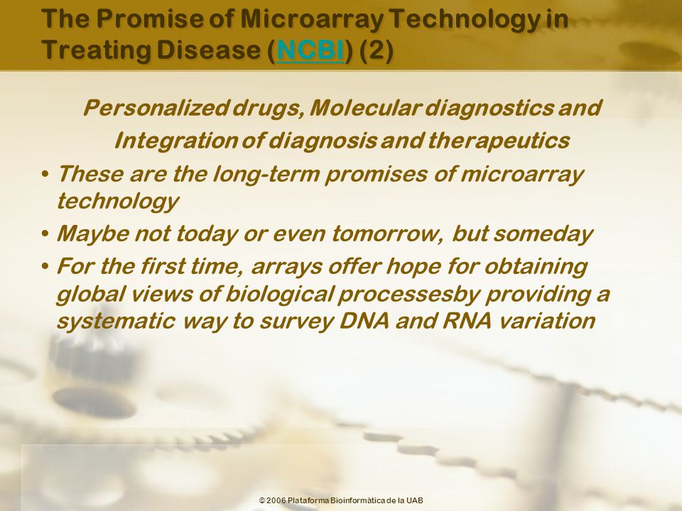 The Promise of Microarray Technology in Treating Disease (NCBI) (2)