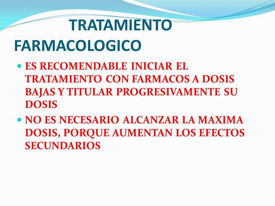 TRATAMIENTO FARMACOLOGICO