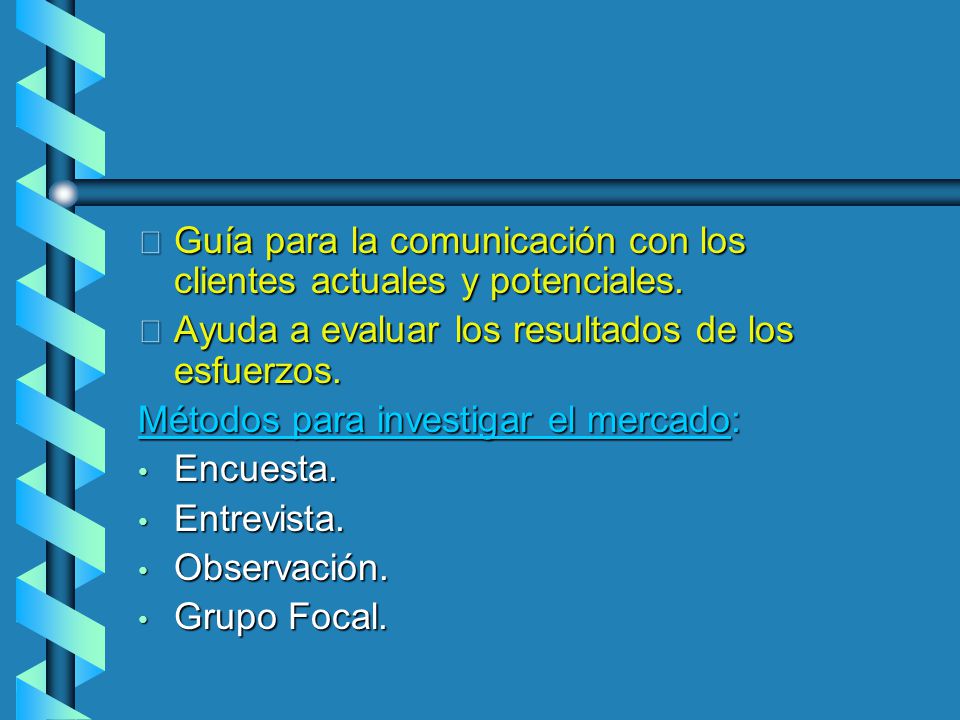 Guía para la comunicación con los clientes actuales y potenciales.