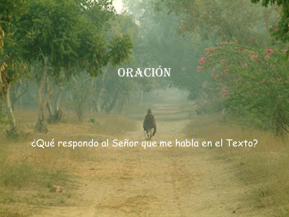 ¿Qué respondo al Señor que me habla en el Texto