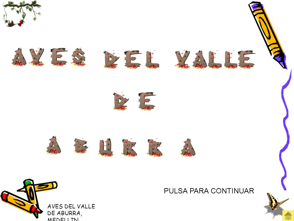 PULSA PARA CONTINUAR AVES DEL VALLE DE ABURRA, MEDELLIN ANTIOQUIA COLOMBIA