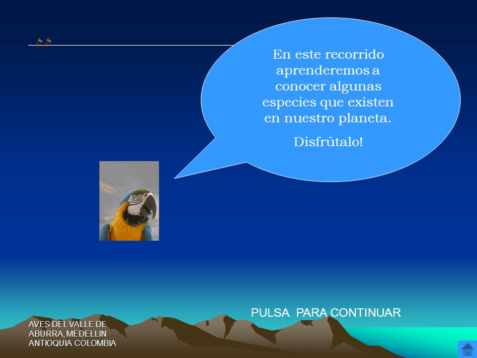 En este recorrido aprenderemos a conocer algunas especies que existen en nuestro planeta.