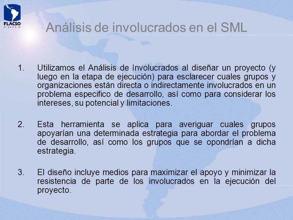 Análisis de involucrados en el SML