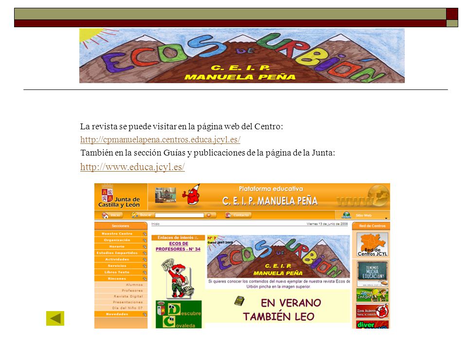 La revista se puede visitar en la página web del Centro: