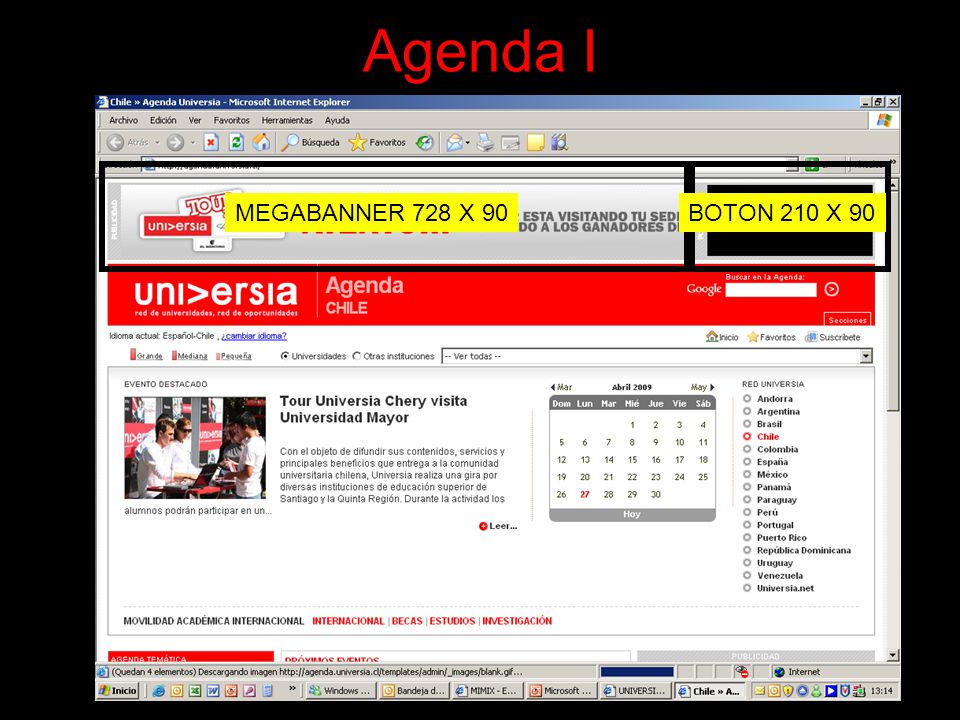 Agenda I MEGABANNER 728 X 90 BOTON 210 X 90
