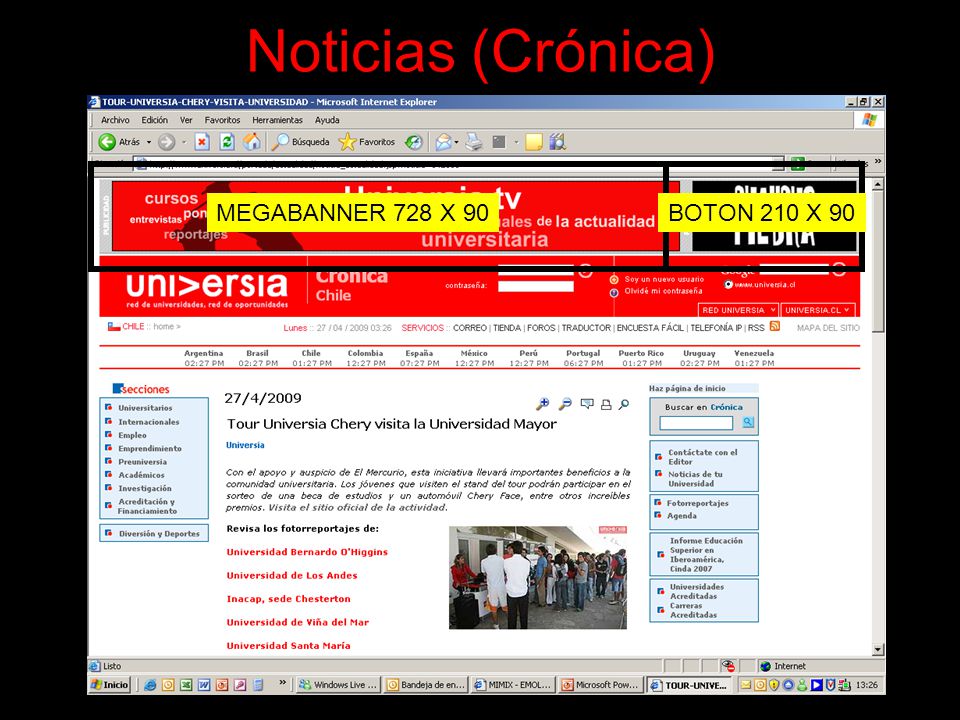 Noticias (Crónica) MEGABANNER 728 X 90 BOTON 210 X 90