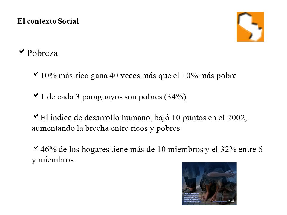 Pobreza 10% más rico gana 40 veces más que el 10% más pobre