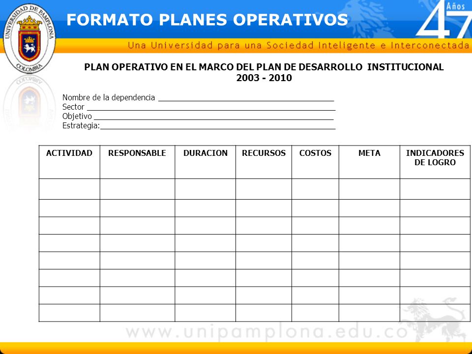 FORMATO PLANES OPERATIVOS
