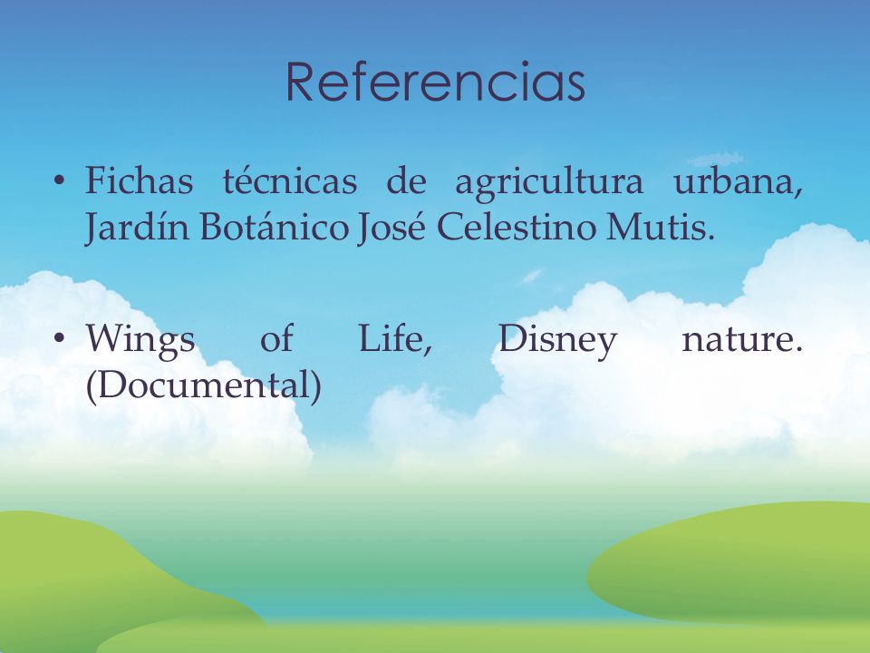 Referencias Fichas técnicas de agricultura urbana, Jardín Botánico José Celestino Mutis.