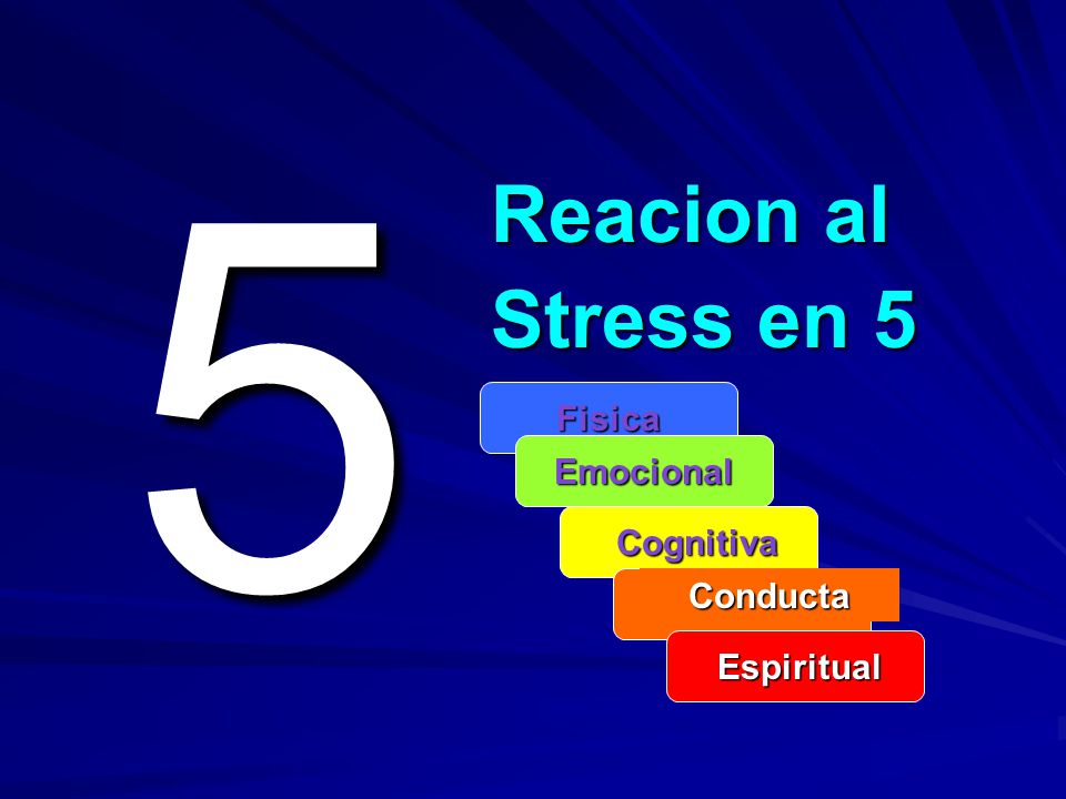 5 Reacion al Stress en 5 Fisica Emocional Cognitiva Conducta
