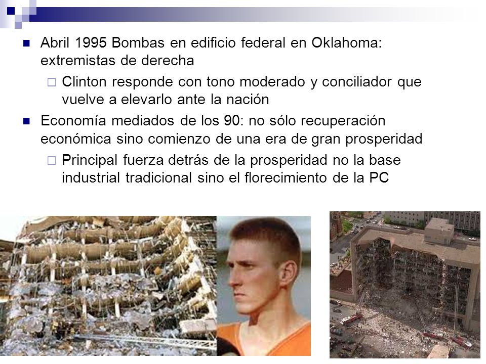 Abril 1995 Bombas en edificio federal en Oklahoma: extremistas de derecha