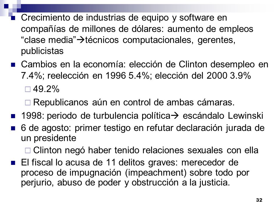 Crecimiento de industrias de equipo y software en compañías de millones de dólares: aumento de empleos clase media técnicos computacionales, gerentes, publicistas