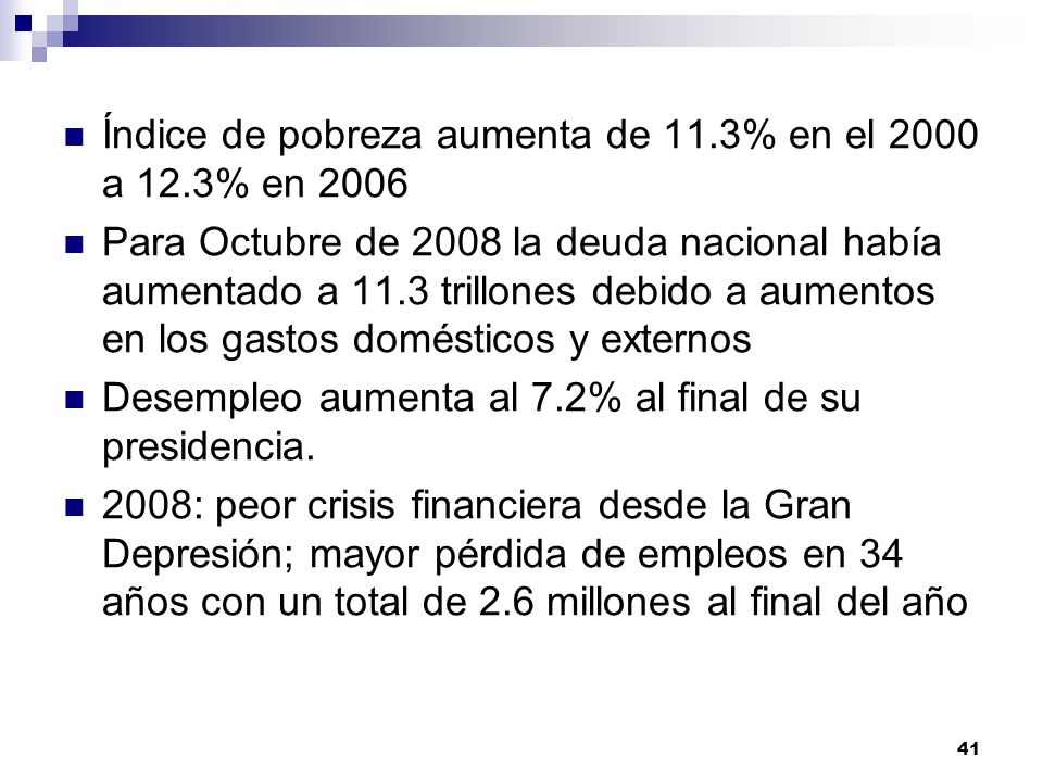 Índice de pobreza aumenta de 11.3% en el 2000 a 12.3% en 2006