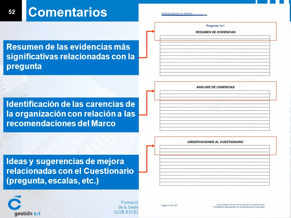 Comentarios Resumen de las evidencias más significativas relacionadas con la pregunta.