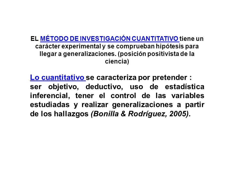 Lo cuantitativo se caracteriza por pretender :